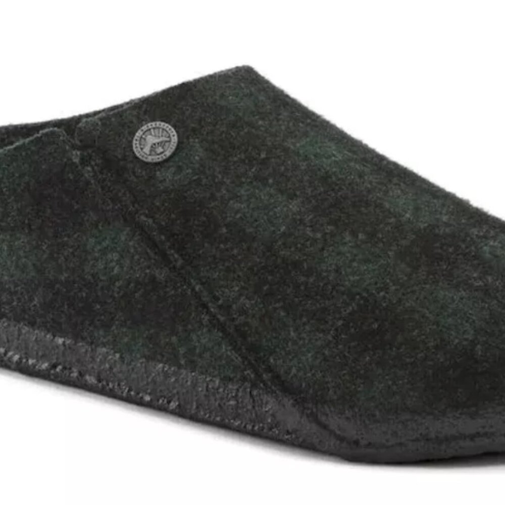 EUC Women's Green & Black Plaid Birkenstock Closed Toed Slide Clogs Size 38 - Picture 3 of 11